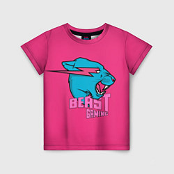 Детская футболка Mr Beast Gaming Full Print Pink edition