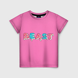 Детская футболка Mr Beast Donut Pink edition