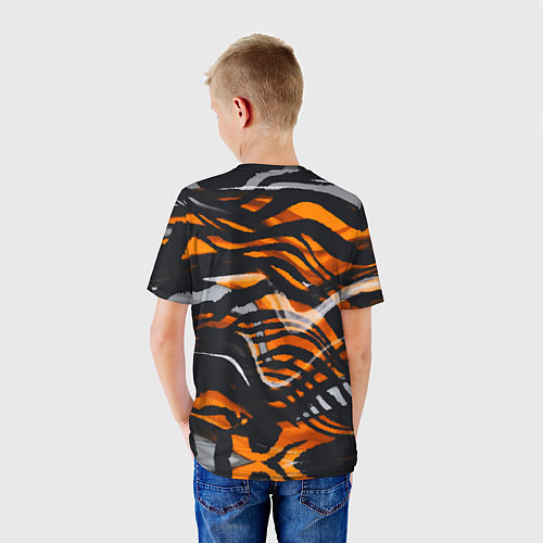 Детская футболка Окрас тигра / 3D-принт – фото 4
