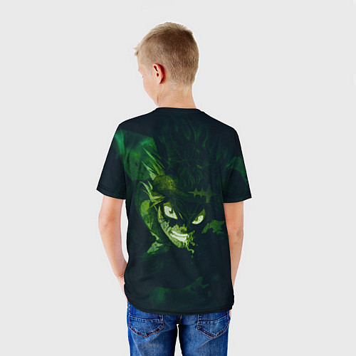 Детская футболка Аста Черный клевер Black clover / 3D-принт – фото 4