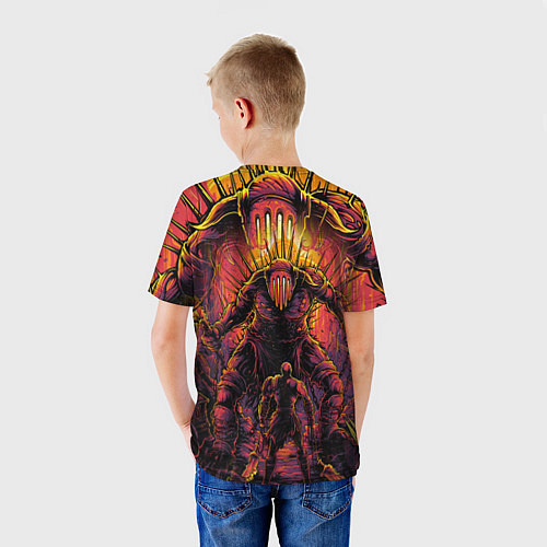 Детская футболка КРАТОС И БИТВА С БОССОМ, GOD OF WAR / 3D-принт – фото 4