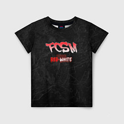 Детская футболка Born to be red-white