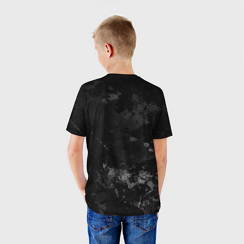 Детская футболка Infiniti, Инфинити Черно серый фон / 3D-принт – фото 4