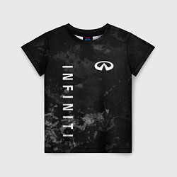 Детская футболка Infiniti, Инфинити Черно серый фон