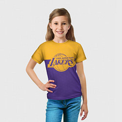 Футболка детская LAKERS LINE HEXAGON SPORT, цвет: 3D-принт — фото 2