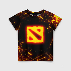 Детская футболка DOTA 2 FIRE LOGO ДОТА 2 ОГНЕННЫЙ ЛОГО