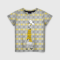 Футболка детская Милая жирафа в шарфе, цвет: 3D-принт