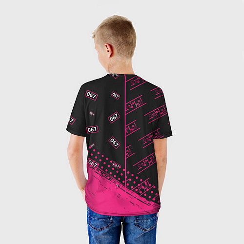 Детская футболка SQUID GAME - 067 Краска Паттерны / 3D-принт – фото 4