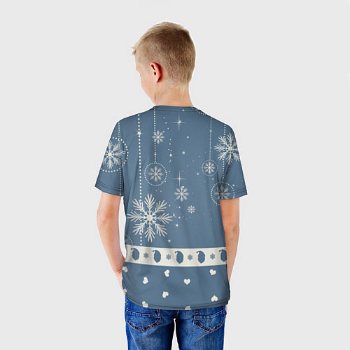 Детская футболка Капелька новогоднего настроения / 3D-принт – фото 4