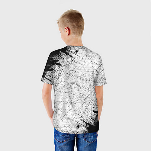 Детская футболка Клинок рассекающий демонов гранж / 3D-принт – фото 4