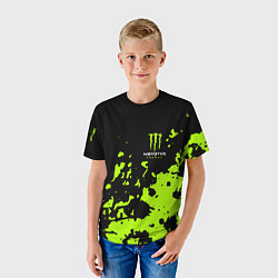 Футболка детская Monster Energy green, цвет: 3D-принт — фото 2