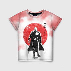 Детская футболка Сайтама красный дым One Punch-Man