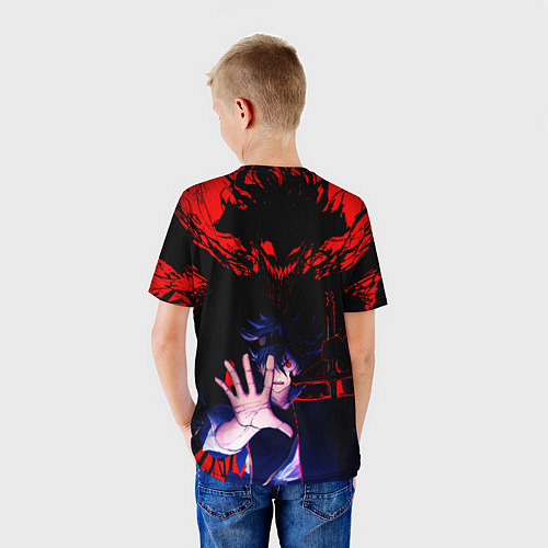 Детская футболка Аста и его черный демон Черный клевер / 3D-принт – фото 4