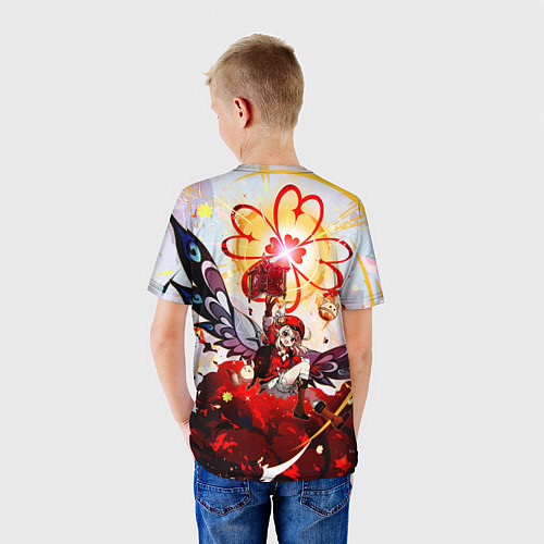 Детская футболка Кли с крыльями при взрыве Genshin Impact / 3D-принт – фото 4