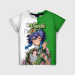 Детская футболка Венти волшебно улыбается Genshin Impact