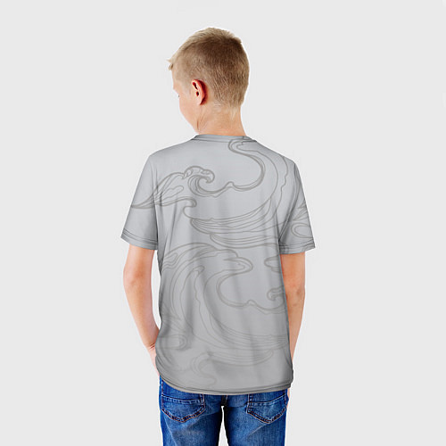 Детская футболка Снежный нежный тигр / 3D-принт – фото 4