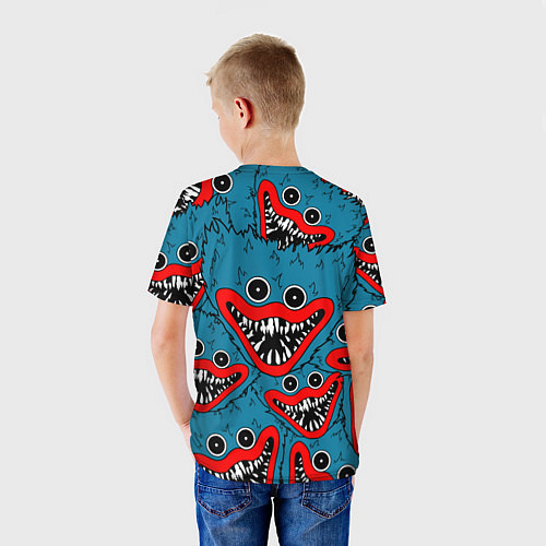 Детская футболка Huggy Wuggy Poppy Playtime Хагги Вагги Поппи Плейт / 3D-принт – фото 4