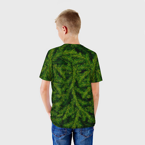 Детская футболка Текстура Ели Елка Паттерн / 3D-принт – фото 4