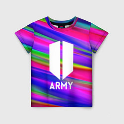 Футболка детская BTS ARMY RAIBOW, цвет: 3D-принт