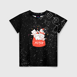 Детская футболка Котята новогодние