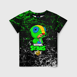 Футболка детская BRAWL STARS LEON GREEN, цвет: 3D-принт