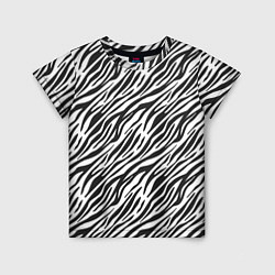 Детская футболка Чёрно-Белые полоски Зебры