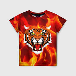 Детская футболка Fire Tiger Face 2022