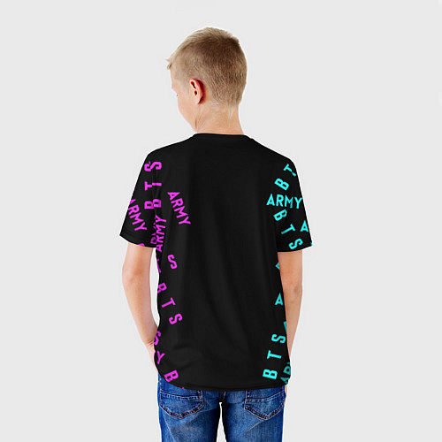 Детская футболка ЛОГОТИП БТС ARMI / 3D-принт – фото 4