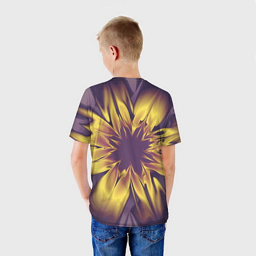 Детская футболка Цветок заката Абстракция 535-332-32-63 / 3D-принт – фото 4