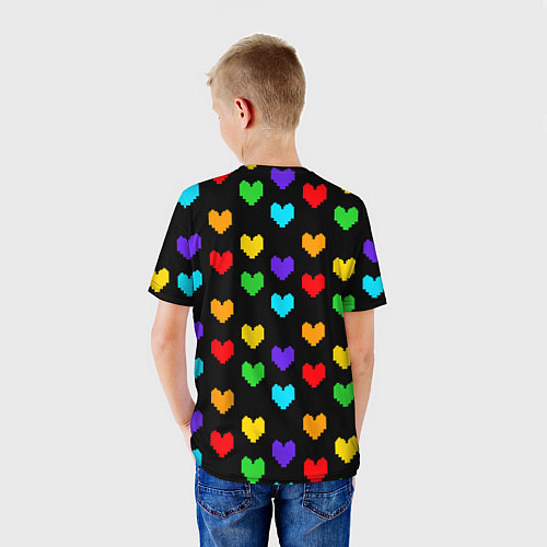 Детская футболка UNDERTALE HEART COLOR HEROES / 3D-принт – фото 4