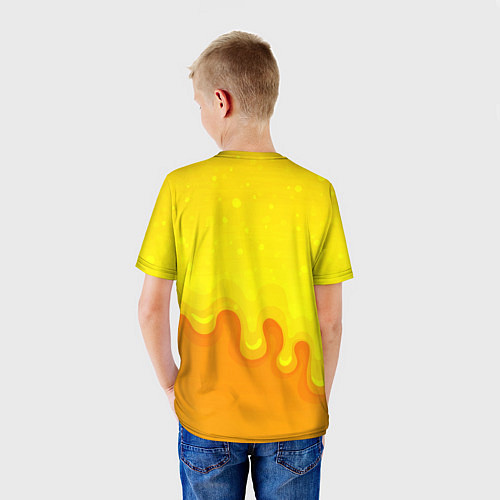 Детская футболка FANG BRAWL STARS ЖЕЛТАЯ КЛЯКСА / 3D-принт – фото 4