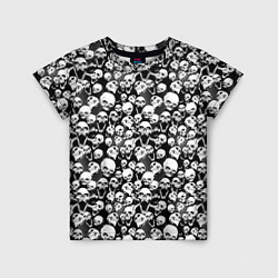Детская футболка Screaming skulls & web