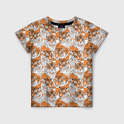 Детская футболка Тигры рисованный стиль