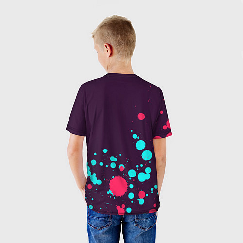 Детская футболка GENSHIN IMPACT - ПОДЖИГАТЕЛЬ - Краски / 3D-принт – фото 4