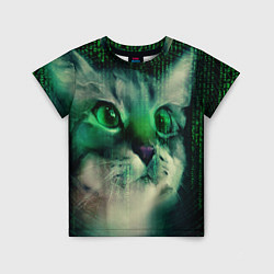 Детская футболка Cat in The Digital World
