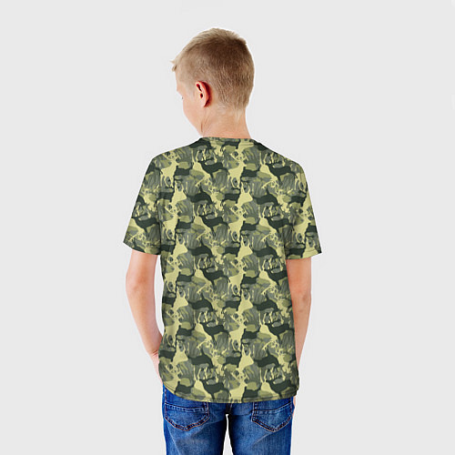 Детская футболка Олени камуфляж / 3D-принт – фото 4