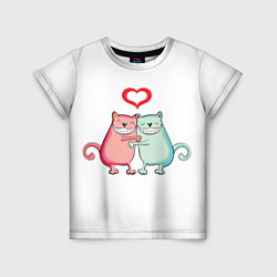 Детская футболка Кошачья любовь