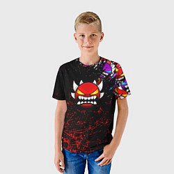 Футболка детская Geometry Dash Demon, цвет: 3D-принт — фото 2