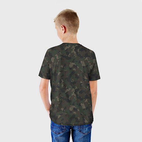 Детская футболка Камуфляж: лесной / 3D-принт – фото 4
