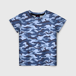 Детская футболка Синий Камуфляж Camouflage