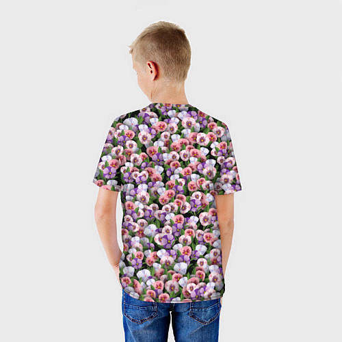 Детская футболка Чудесные фиалки / 3D-принт – фото 4
