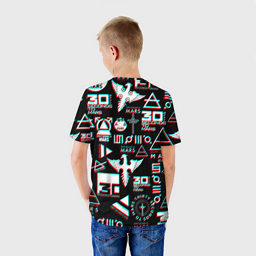 Детская футболка 30 Seconds to Mars - Glitch / 3D-принт – фото 4