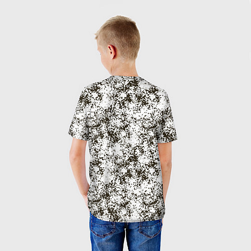 Детская футболка Зимний Камуфляж цифра / 3D-принт – фото 4