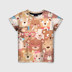 Детская футболка Bears texture