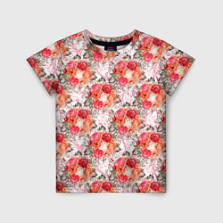 Детская футболка Цветы - розы паттерн