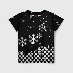 Детская футболка Чёрный клевер снежинки