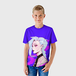 Футболка детская League Of Legends Jinx неон, цвет: 3D-принт — фото 2