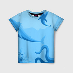 Детская футболка МоРское Дно с Акулами