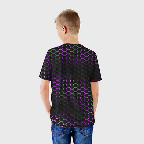 Детская футболка Шелли BRAWL STARS соты / 3D-принт – фото 4