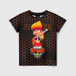 Детская футболка Амбер BRAWL STARS соты